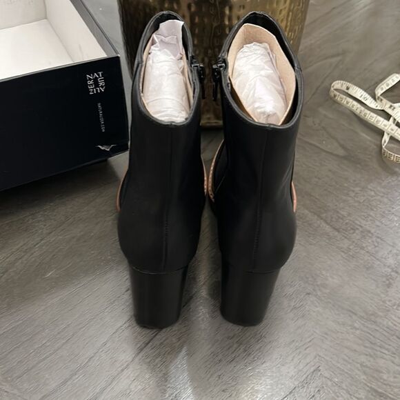 NATURALIZER CATIE WOMENS LEATHER HEELS MID-CALF BOOTS (WIDE) - Picture 9 of 11